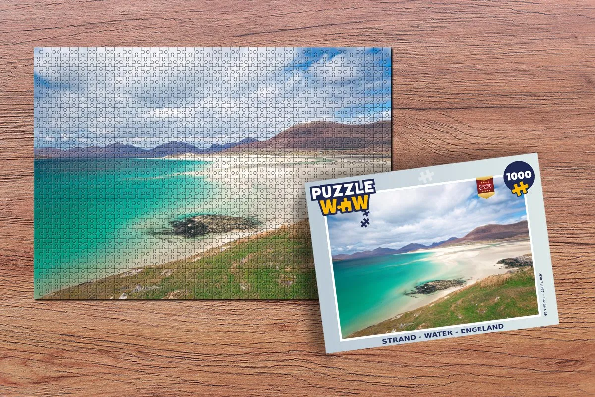 PuzzleWow Strand Engeland Legpuzzel 1000 Stuks - Multicolor