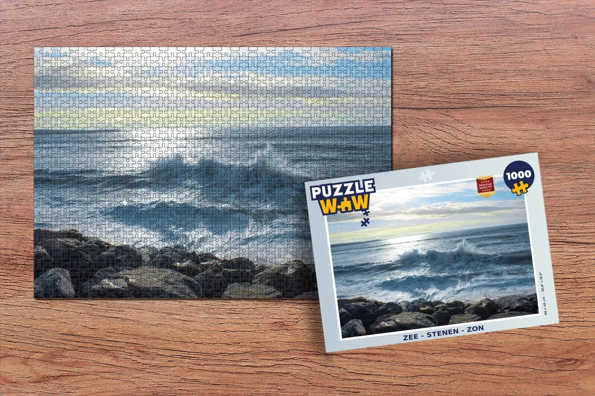PuzzleWow Zee - Stenen - Legpuzzel 1000 Stuks - Multicolor