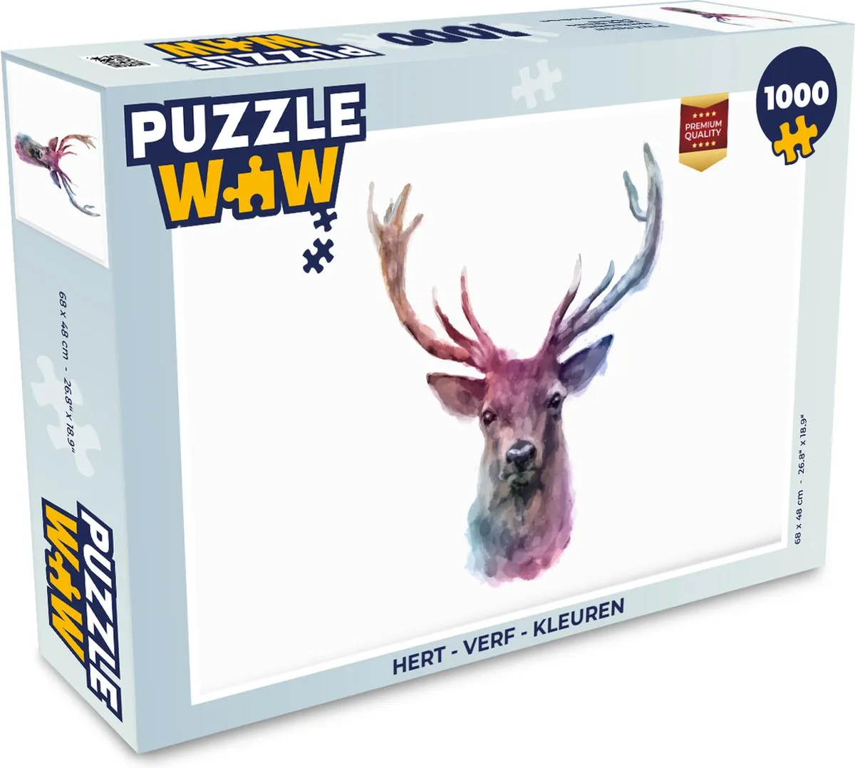 PuzzleWow Hert Legpuzzel 1000 Stuks - Multicolor