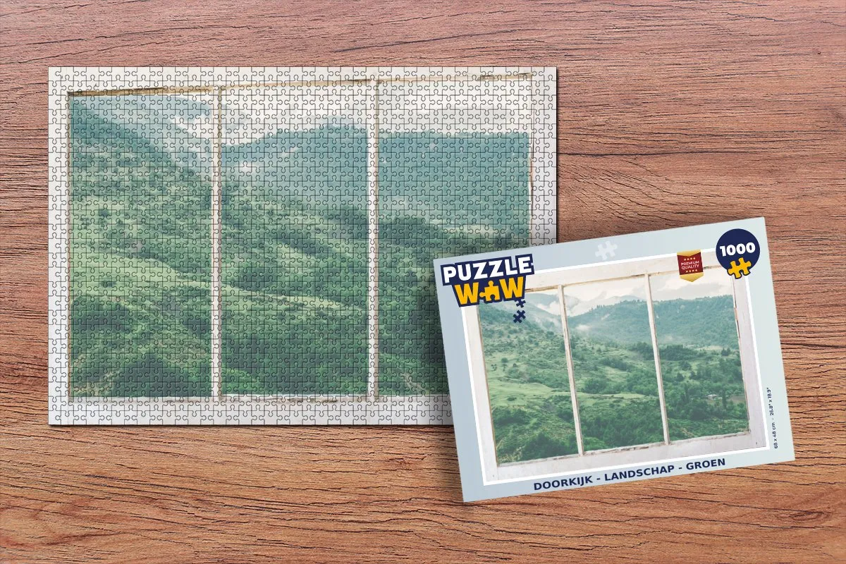 PuzzleWow Doorkijk Landschap Puzzel 1000 Stuks - Multicolor