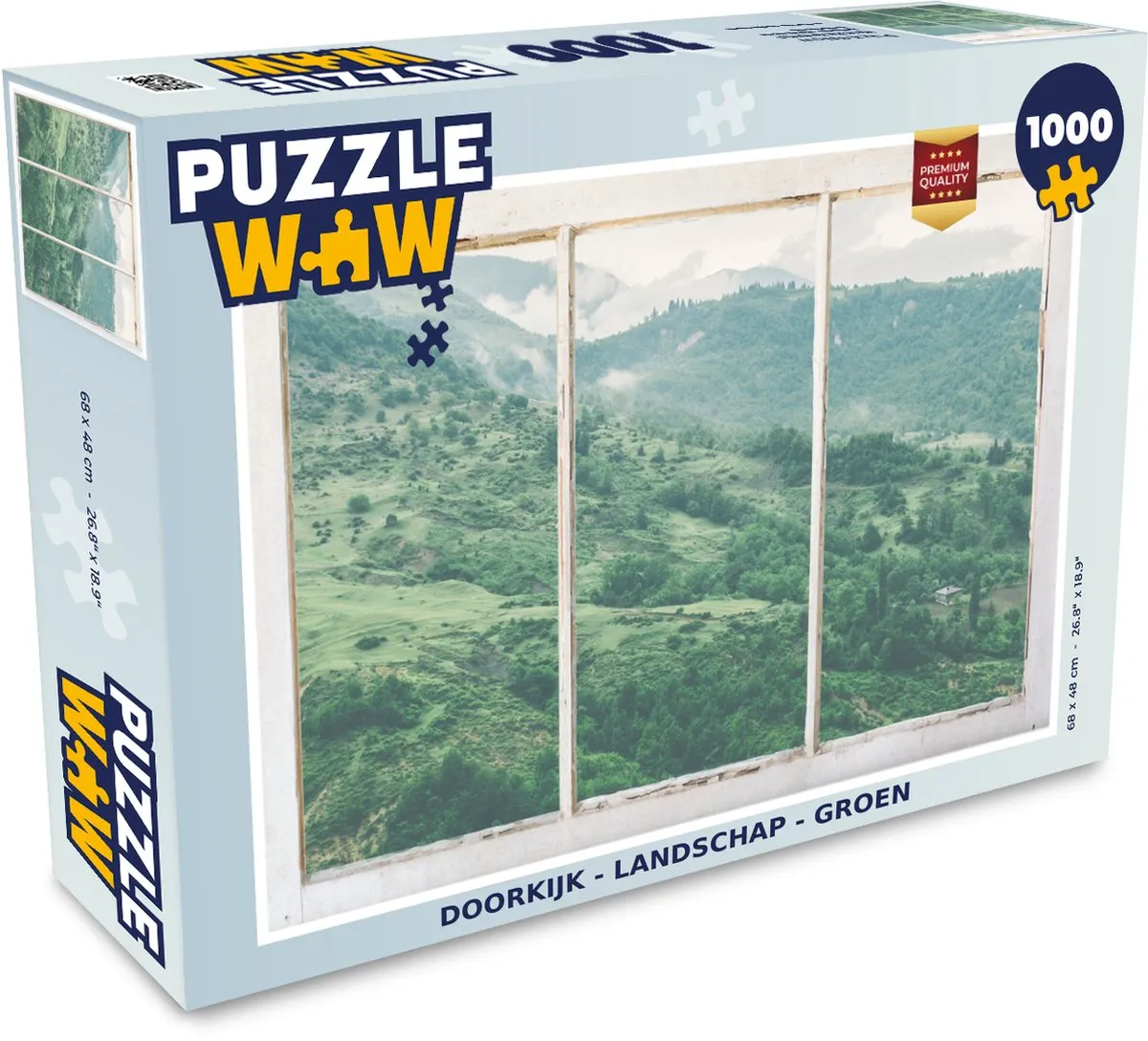 PuzzleWow Doorkijk Landschap Puzzel 1000 Stuks - Multicolor