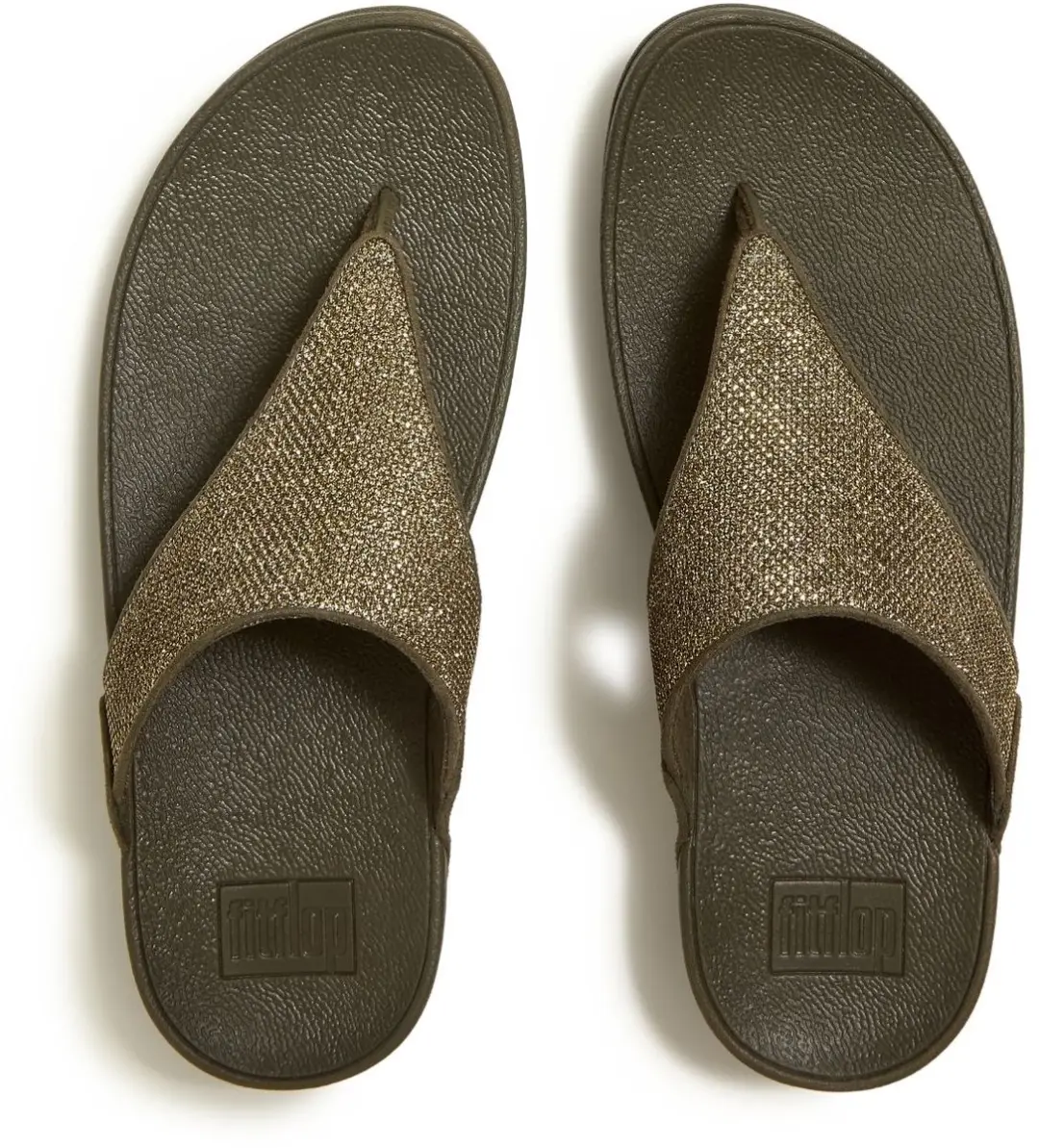 FitFlop Lulu Shimmerglitz teenslippers GROEN