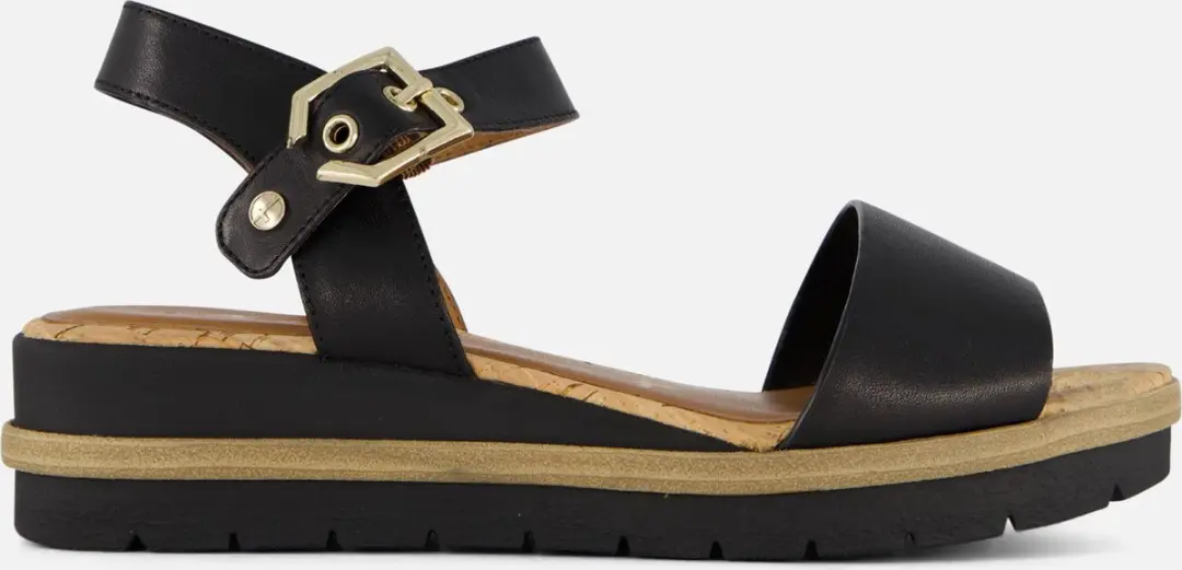 Tamaris Sandalen zwart Leer