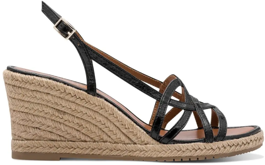 Tamaris Dames Wedge Sandalen 38 - Zwart