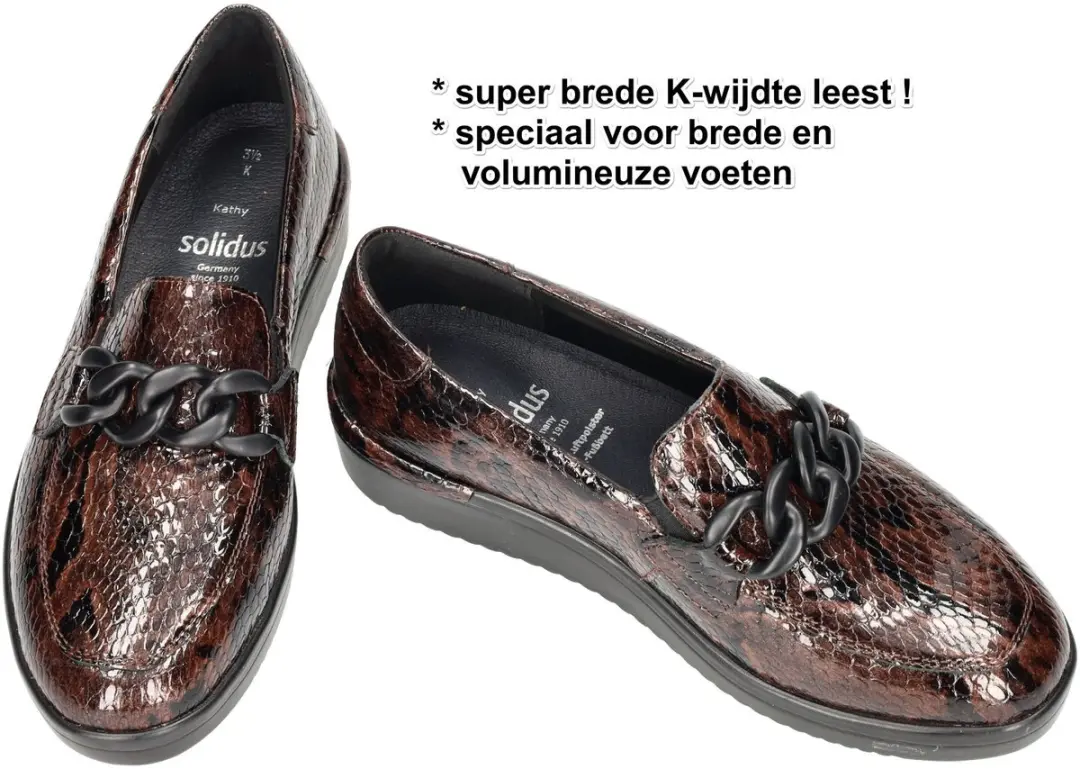 Solidus Kathy Instappers Dames - Donkerbruin - afbeelding 3 van 3