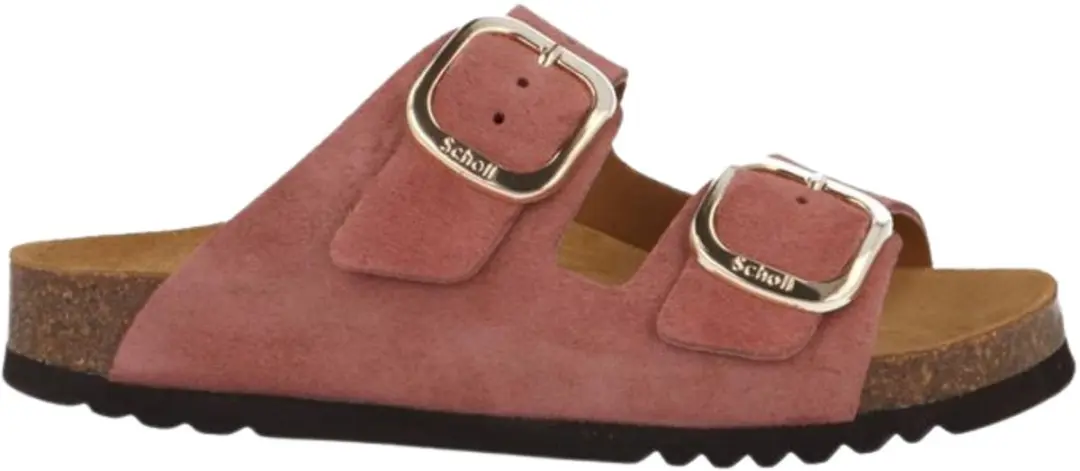 Scholl Noelle Sandalen Slides - Rood Suede
