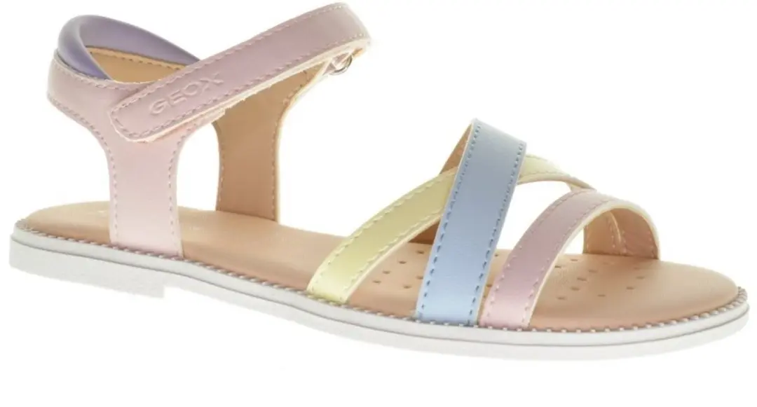 Geox Karly Rose Multicolor Pastel Meisjessandaal Leder maat 31