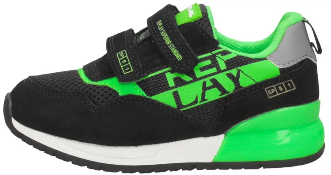 Replay Shoot Jr11 Sneakers Jongens - Leren Sneaker - Zwart - Maat 37 - afbeelding 2 van 6