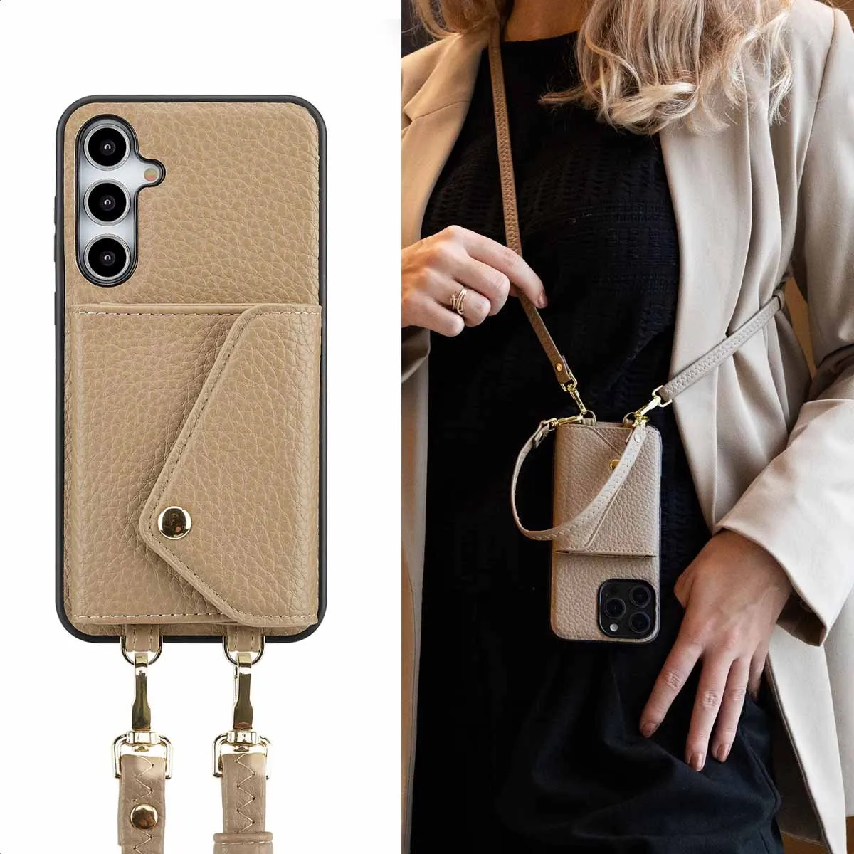 Selencia Sera Koordhoes Samsung Galaxy A35 - Taupe