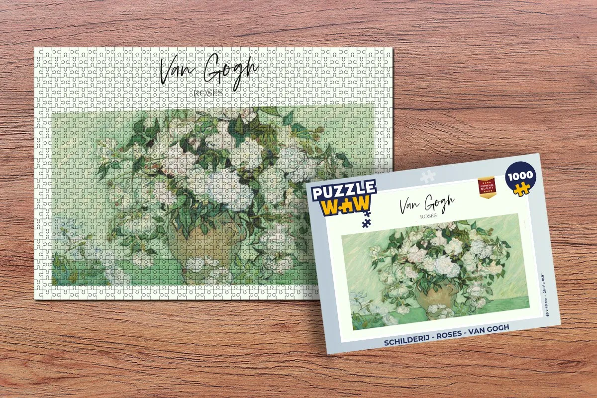 PuzzleWow Roses Van Gogh Legpuzzel 1000 Stuks - Multicolor