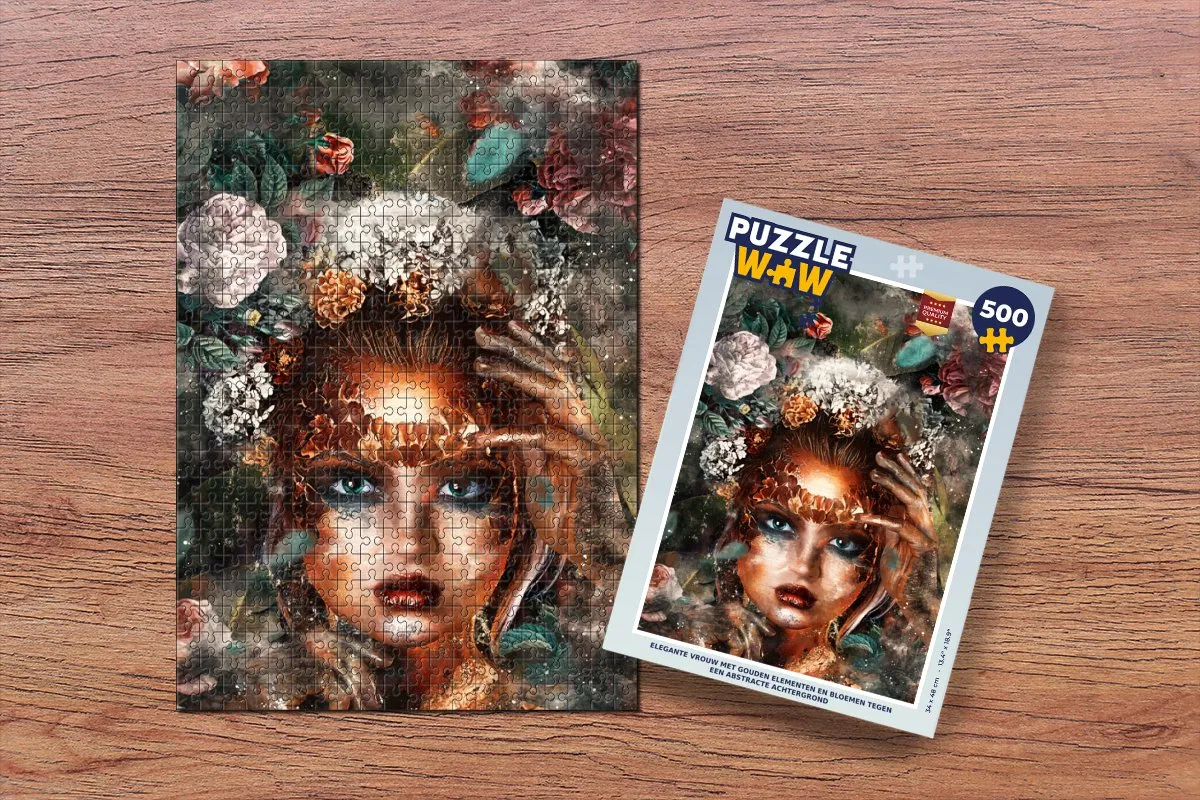 PuzzleWow Bloem Make-up Legpuzzel 500 Stuks - Multicolor