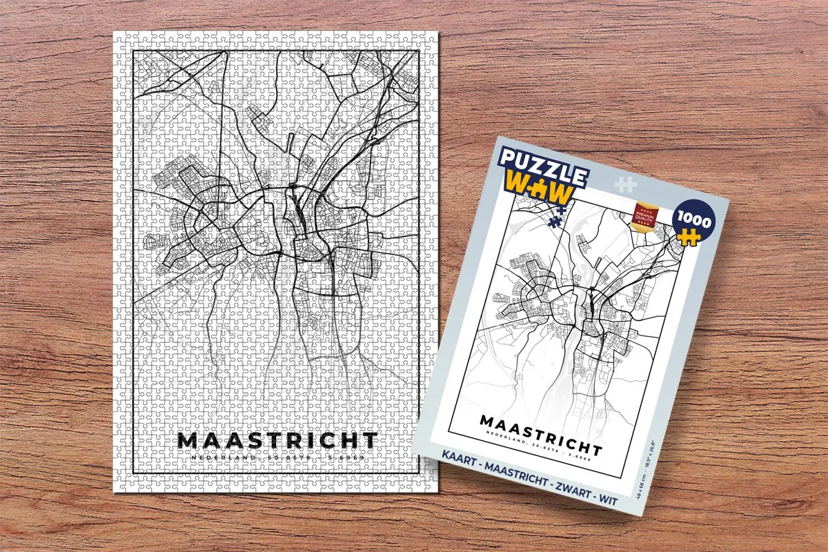 PuzzleWow Maastricht Legpuzzel 1000 Stuks - Multicolor