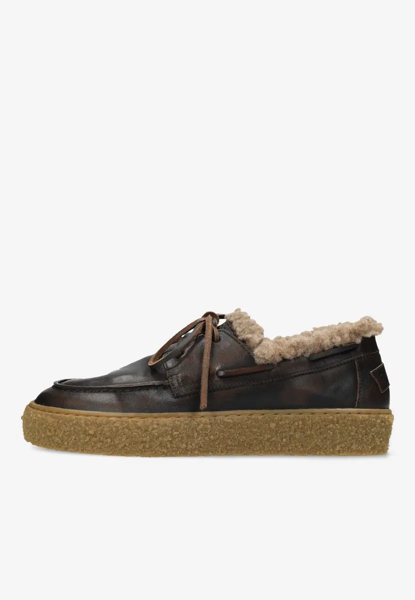Shabbies Amsterdam Chewy Moccasin Sneaker - Bruin - Maat 38 - afbeelding 2 van 6