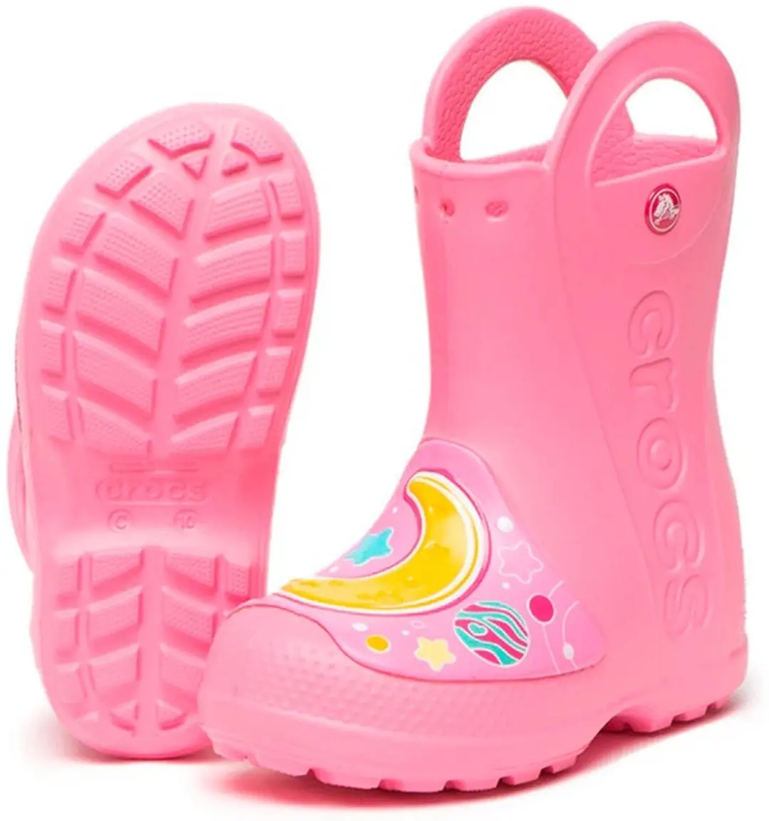 Crocs FL Galactic Hearts Rainboot Pink Lemonade Maat 23/24 US C7