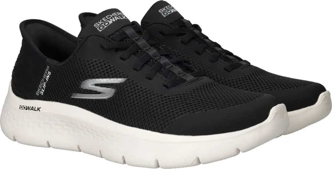 Skechers Go Walk Flex Grand Entry Dames Sneakers - Zwart/Wit