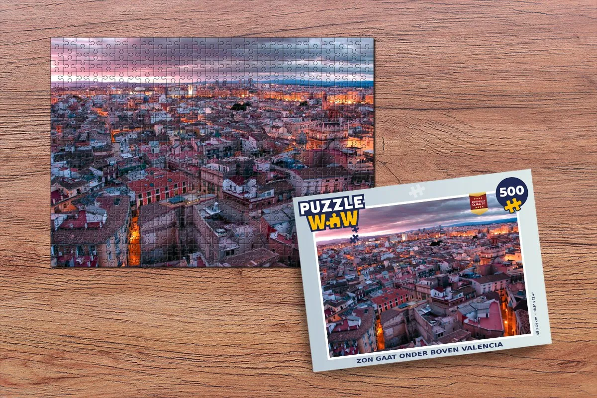 PuzzleWow Valencia Legpuzzel 500 Stuks - Multicolor