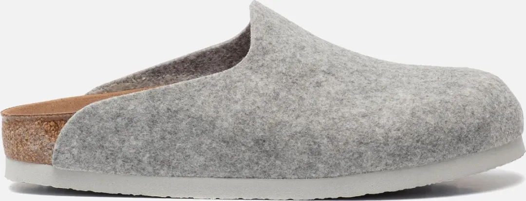 Birkenstock Amsterdam Light Gray narrow VEG Felt Wooly Home Unisex Pantoffels