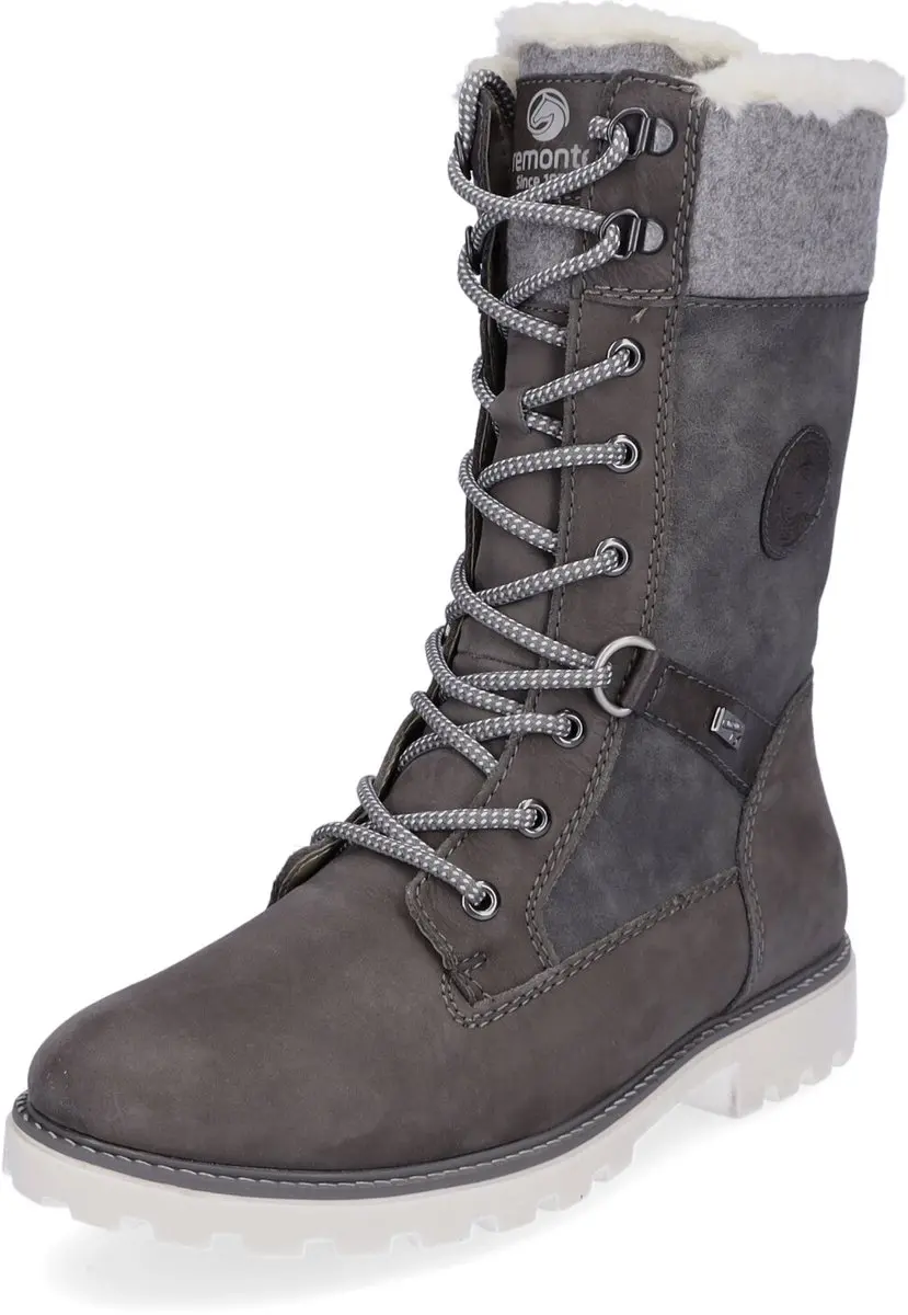 Remonte dames winter veterboot grijs
