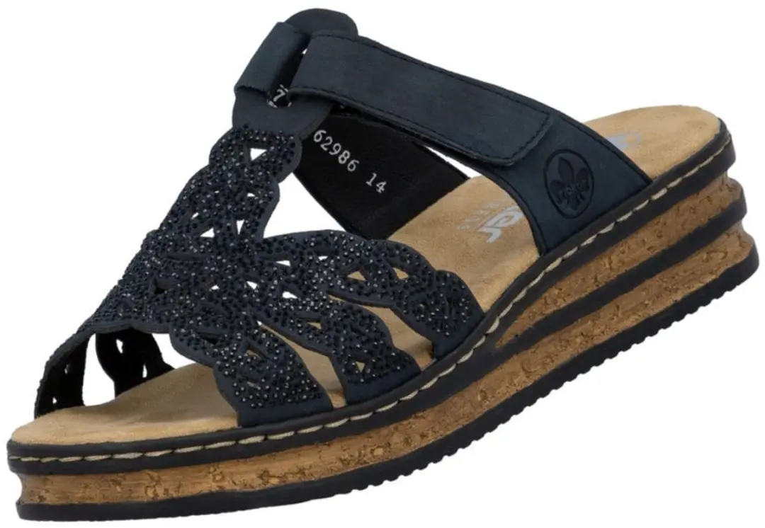Rieker Dames Slides 62986 - Maat 37 - Blauw - afbeelding 6 van 6