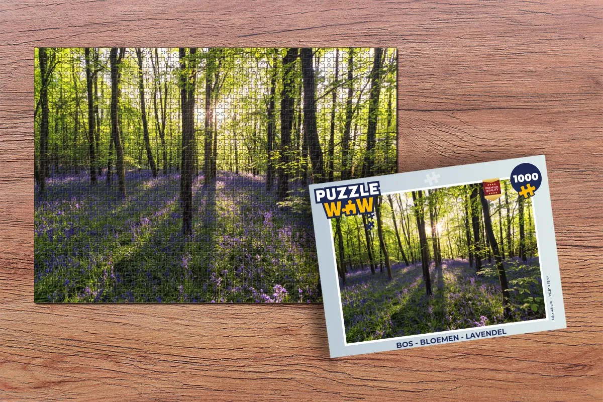 PuzzleWow Bos Bloemen Lavendel Legpuzzel 1000 Stuks