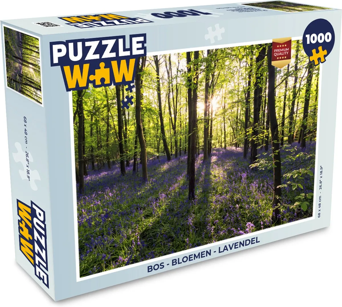 PuzzleWow Bos Bloemen Lavendel Legpuzzel 1000 Stuks