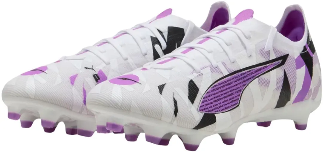 PUMA Ultra 5 Match FG/AG Voetbalschoenen - Paars/Wit/Zwart - afbeelding 5 van 6