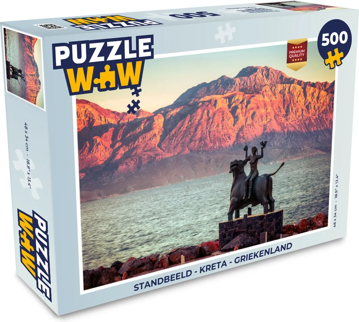PuzzleWow Kreta Legpuzzel 500 Stuks - Multicolor