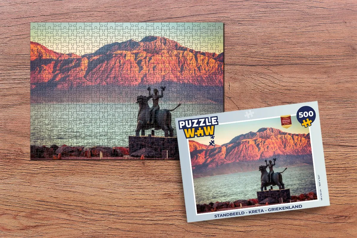 PuzzleWow Kreta Legpuzzel 500 Stuks - Multicolor
