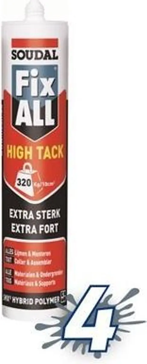 Soudal Fix All High Tack 290ml - Wit - afbeelding 3 van 4