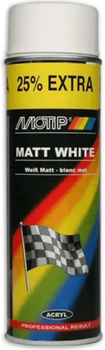 Motip Spuitbus Acryl Wit Mat