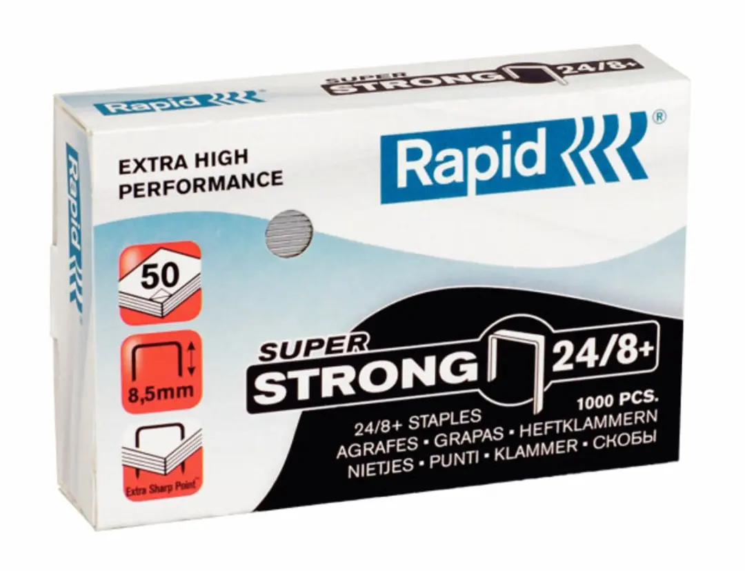 Rapid Nieten 24/8mm Super Strong - 1.000 Stuks - Wit - afbeelding 2 van 2