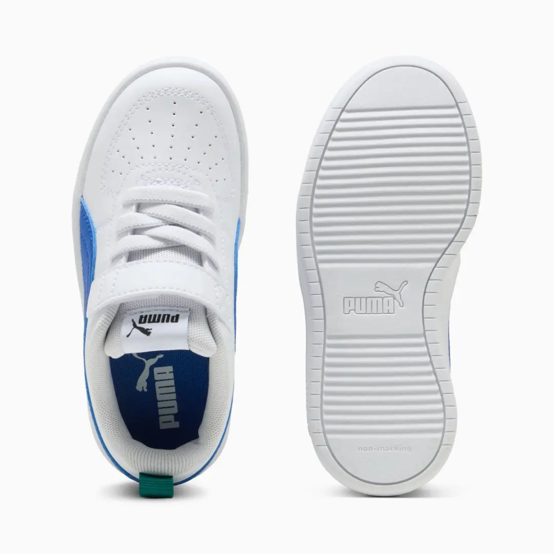 PUMA Rickie AC+ Sneakers 31 - Blauw/Groen/Wit - afbeelding 6 van 6
