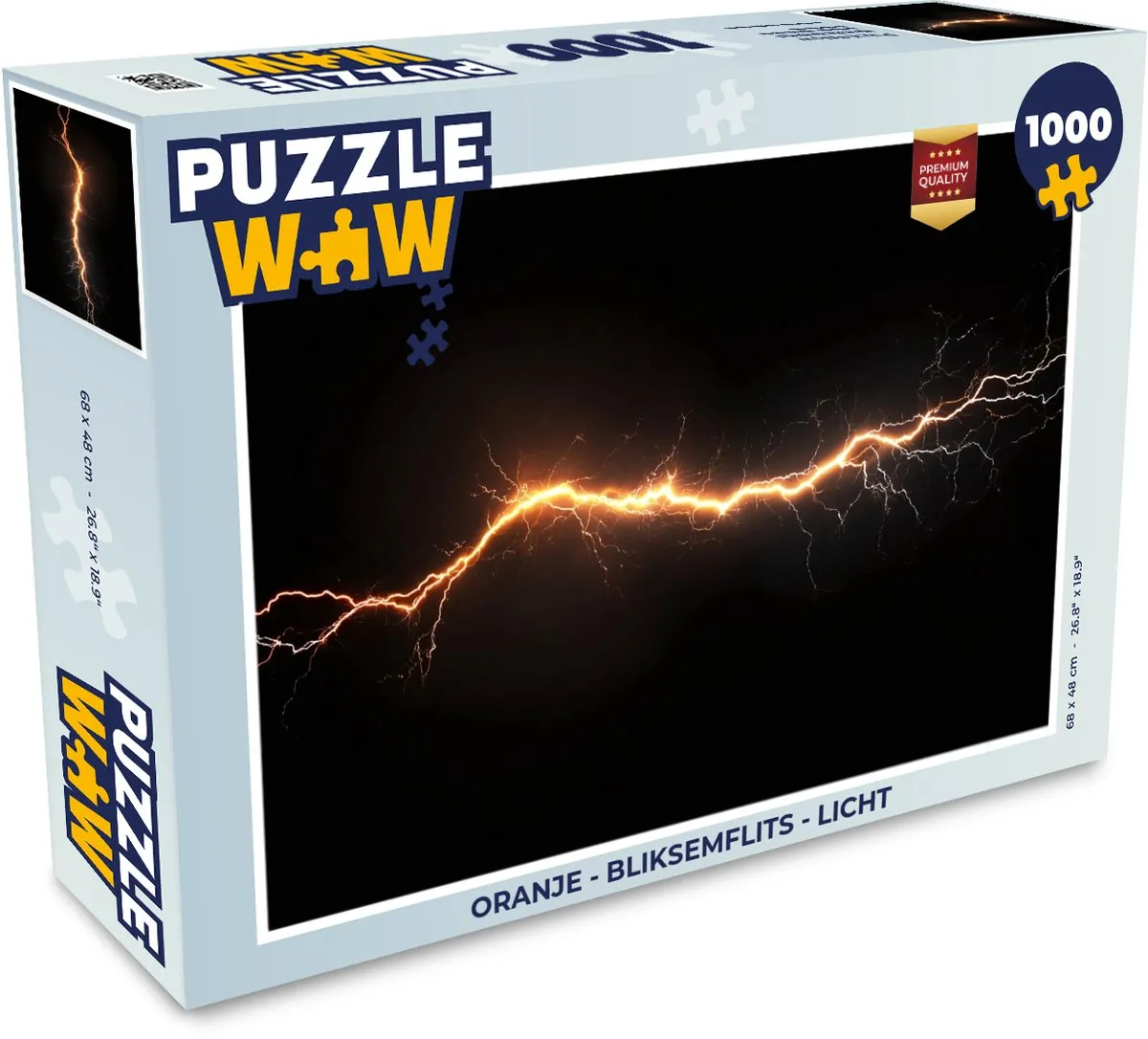 PuzzleWow Bliksemflits Legpuzzel 1000 Stuks - Vonken/Oranje