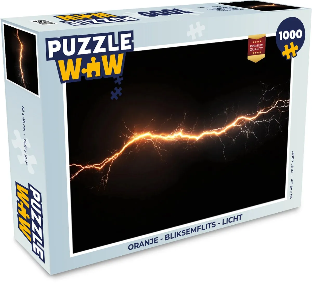 PuzzleWow Bliksemflits Legpuzzel 1000 Stuks - Vonken/Oranje