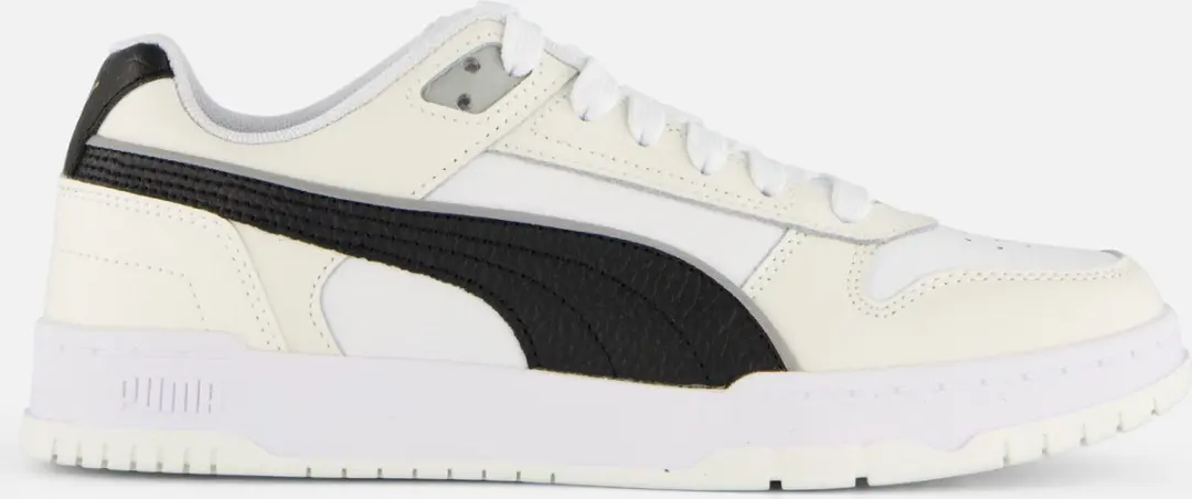 PUMA RBD Game Low Unisex Sneakers - PUMA White-PUMA Black-Vapor Gray