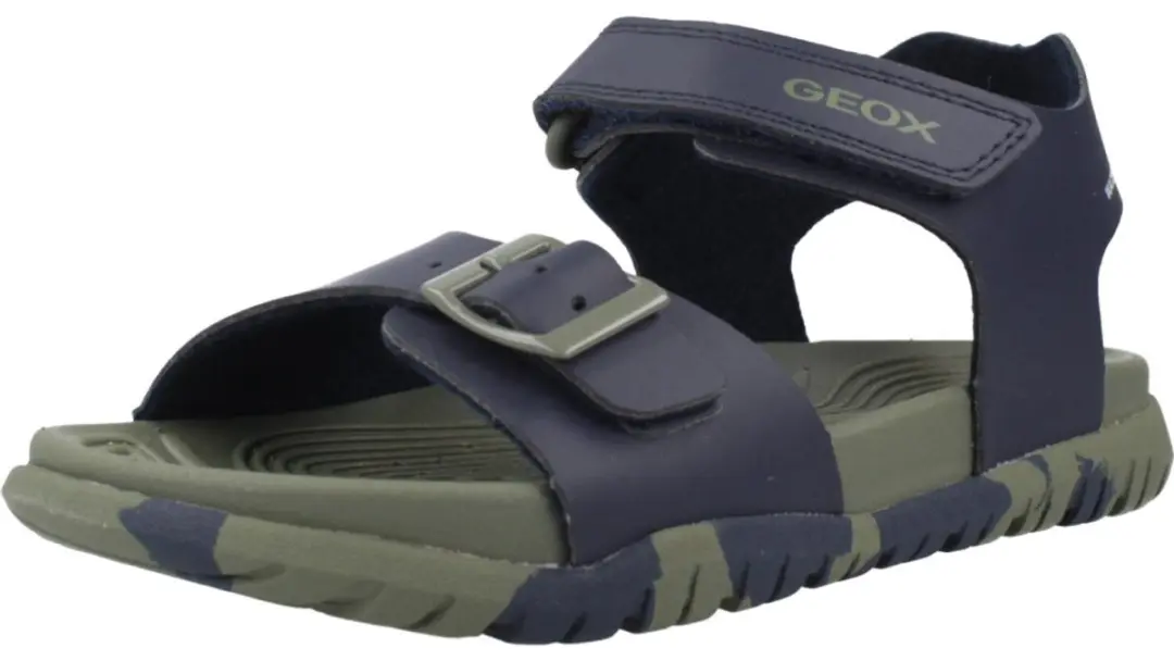 GEOX Fusbetto Sandalen - Marineblauw/Legergroen - Maat 36