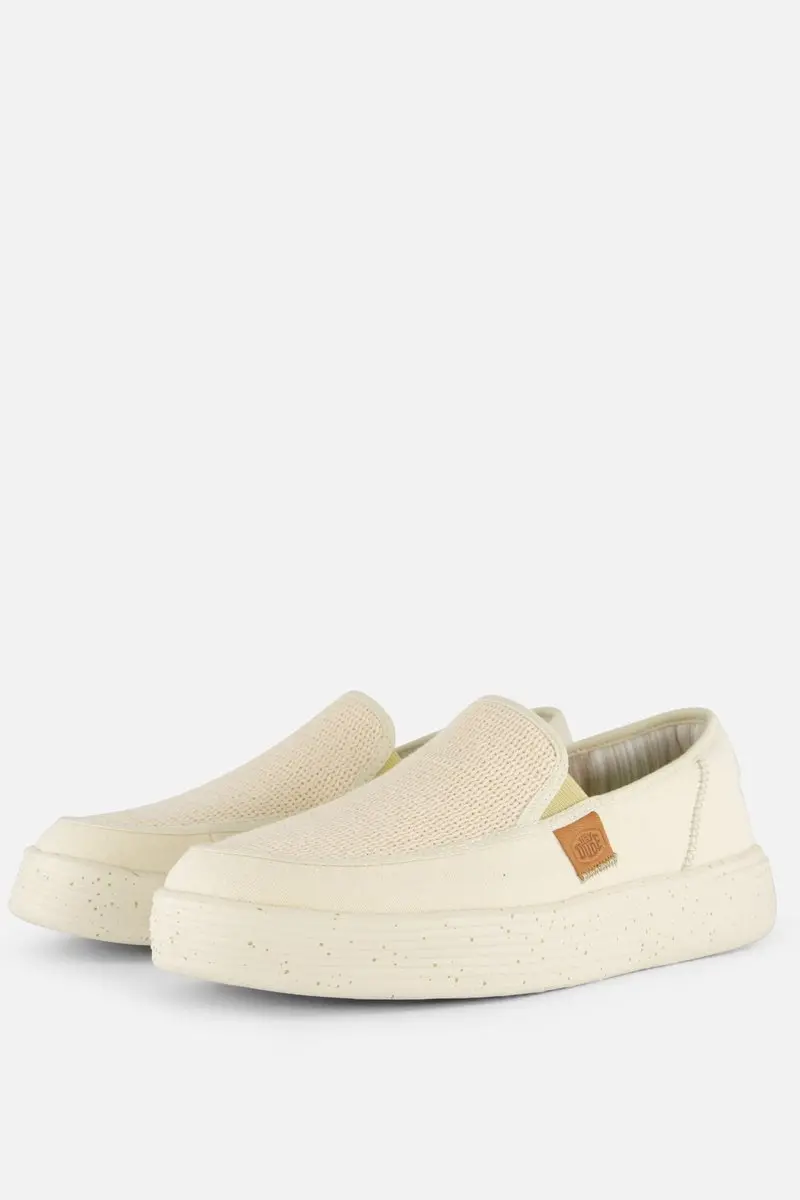 HEYDUDE Sunapee Instappers beige Katoen - Maat 43