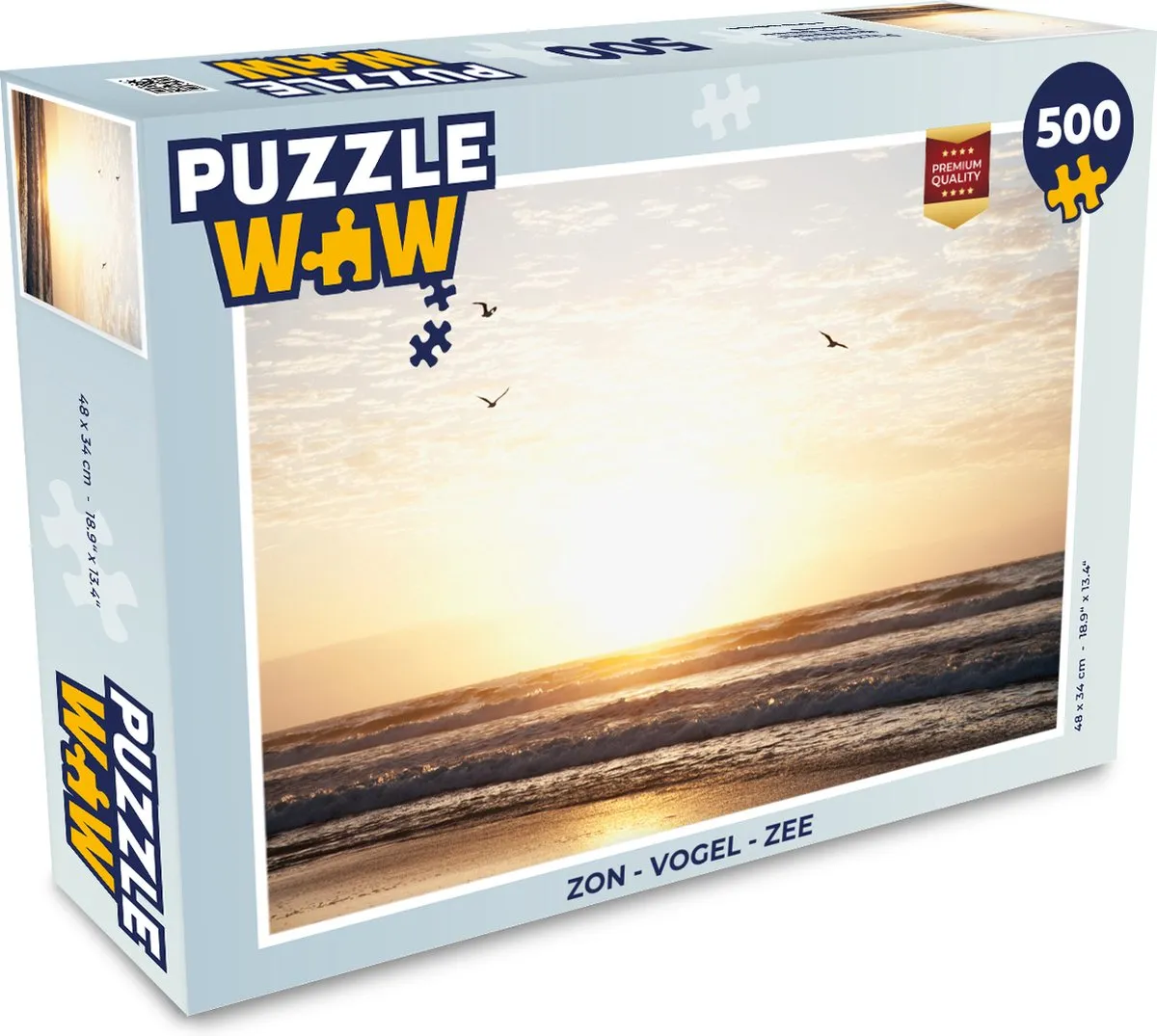 PuzzleWow Vogel Zee Legpuzzel 500 Stuks - Multicolor