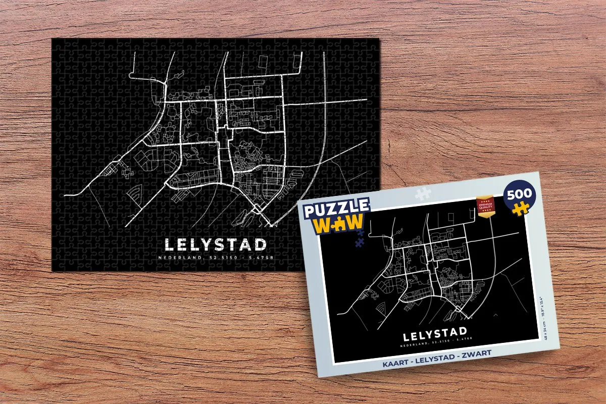 PuzzleWow Lelystad Legpuzzel 500 Stuks - Multicolor