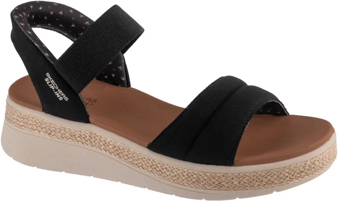 Skechers Slip-Ins: BOBS Sun Ray, Vrouwen, Zwart, Sandalen, maat: 39,5
