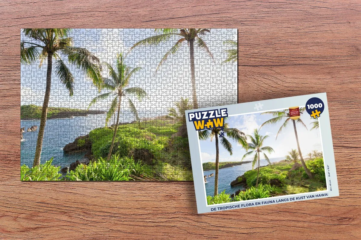 PuzzleWow Legpuzzel Hawaii Tropische Flora & Fauna 1000 Stuks - Multicolor