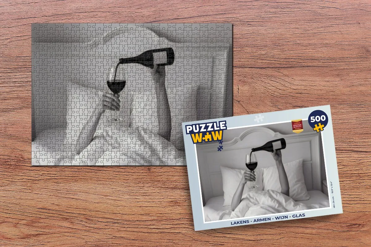 PuzzleWow Armen Wijn Glas Legpuzzel 500 Stuks - MPN 8721375320273