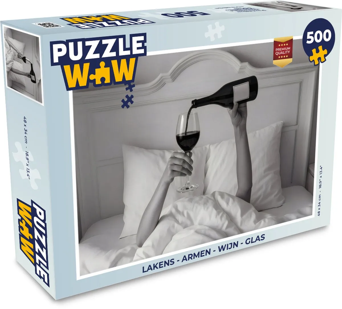 PuzzleWow Armen Wijn Glas Legpuzzel 500 Stuks - MPN 8721375320273