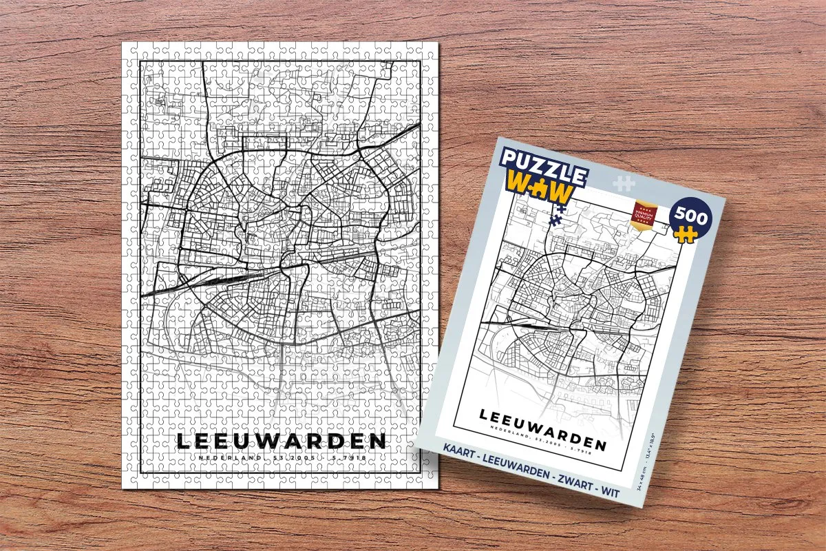 PuzzleWow Leeuwarden Legpuzzel 500 Stuks - Multicolor