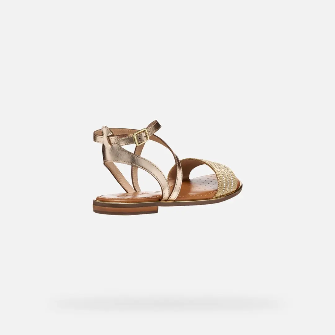 Geox Sozy Plus Dames Sandalen - Maat 39 - Donker/Licht Goud - afbeelding 6 van 6