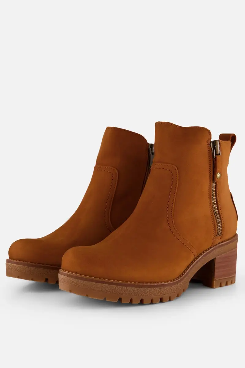 Panama Jack Pauline B20 enkellaarzen Warm Cognac Nubuck Dames