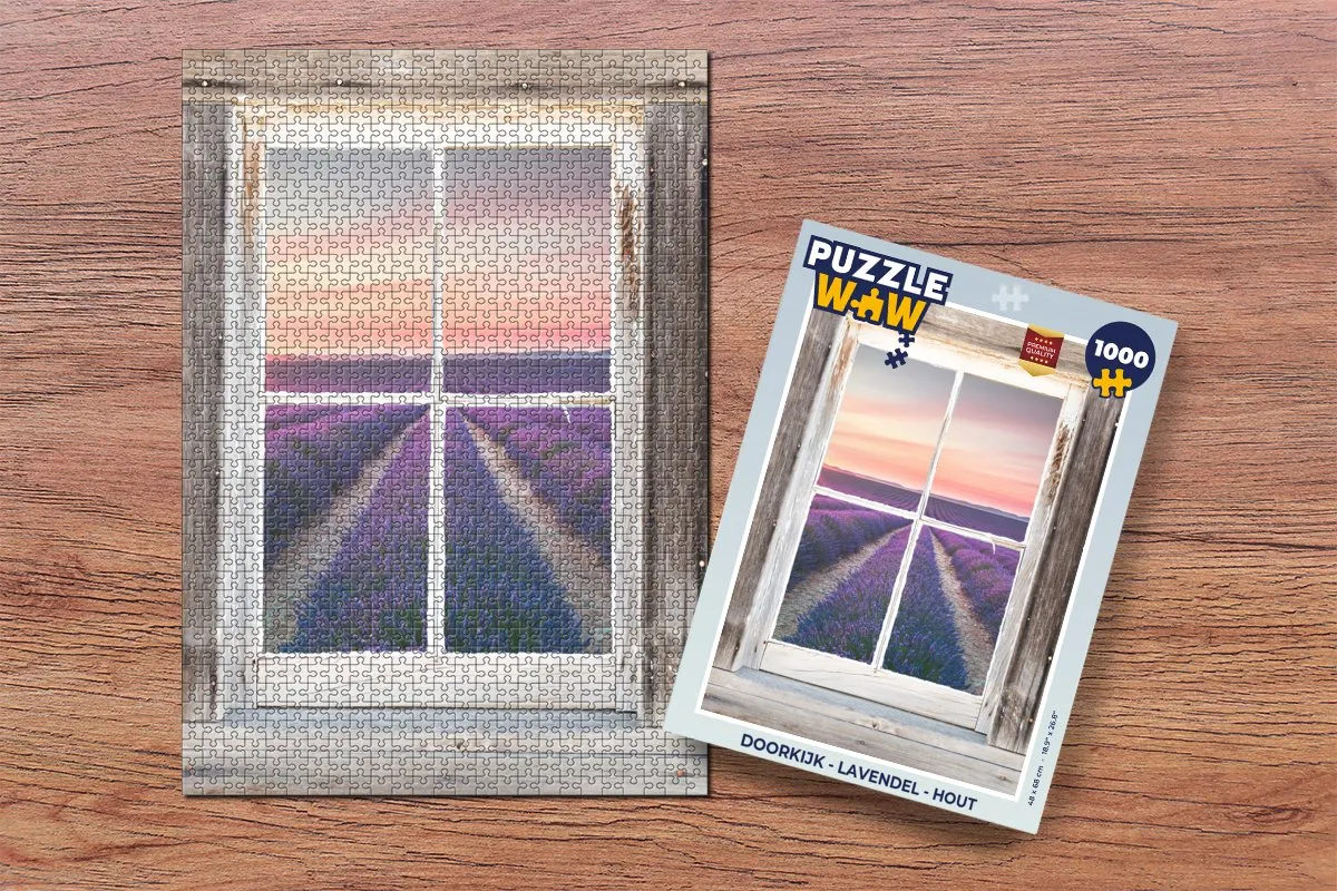 PuzzleWow Doorkijk Lavendel Legpuzzel 1000 Stuks