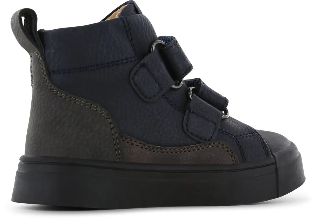 Shoesme Blauwe Bootie Met Cognac Patch - Sneakers Kinderen - Jongens - Dark Blue - Microfiber nubuck - Maat 26 - afbeelding 4 van 6