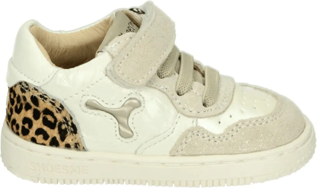 Shoesme Sneakertje Beige Panterprint - Meisjes - Maat 19 - afbeelding 2 van 6