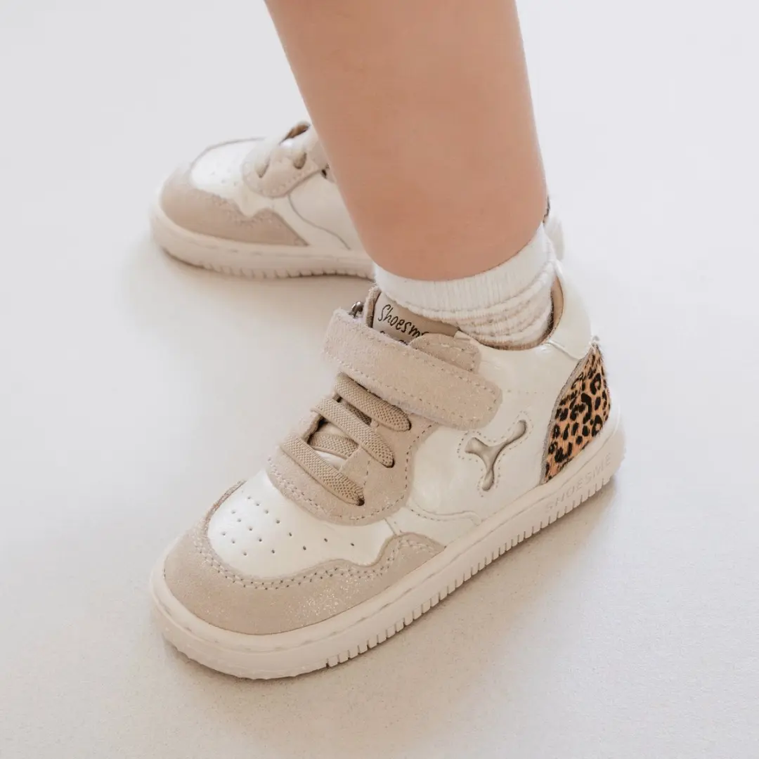 Shoesme Sneakertje Beige Panterprint - Meisjes - Maat 19 - afbeelding 6 van 6
